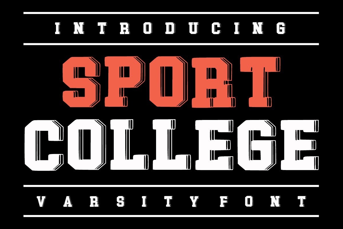 Пример шрифта Sport College #1