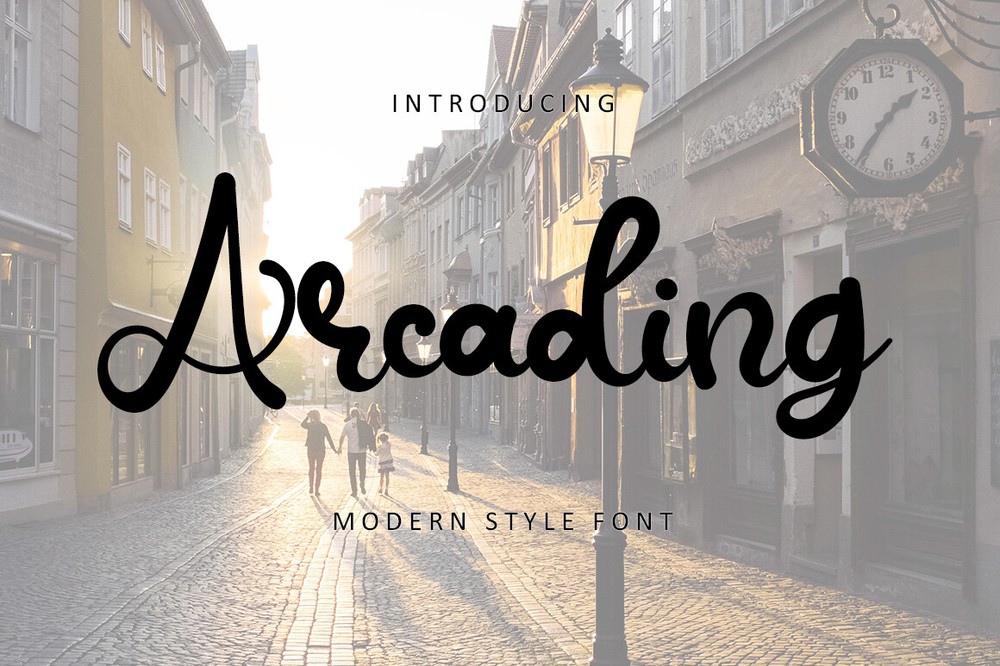 Пример шрифта Arcading #1