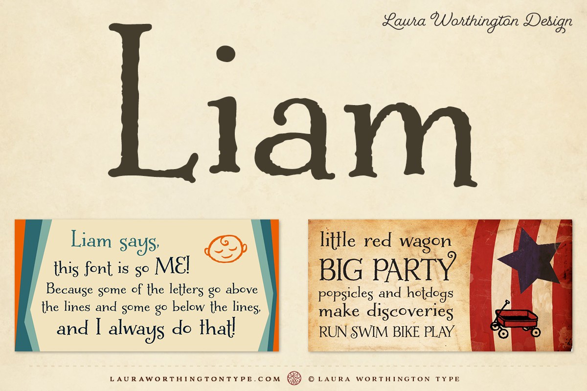 Пример шрифта Liam #1
