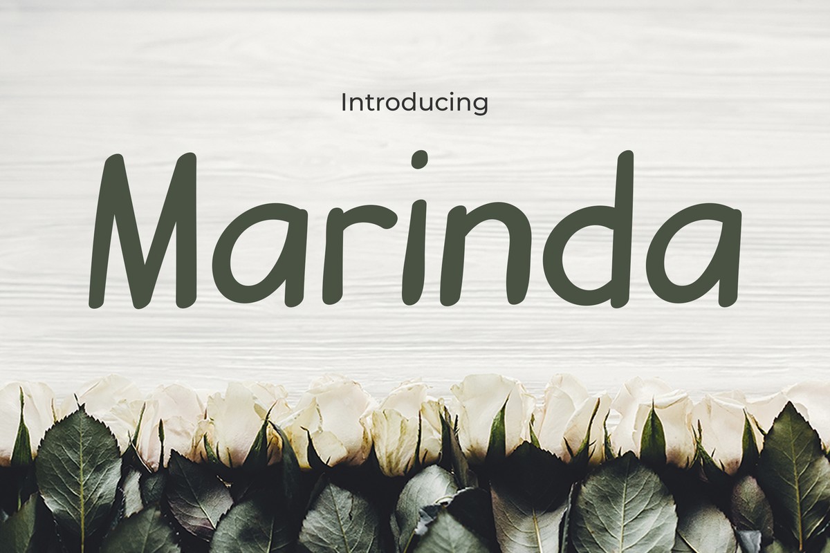 Пример шрифта Marinda #1