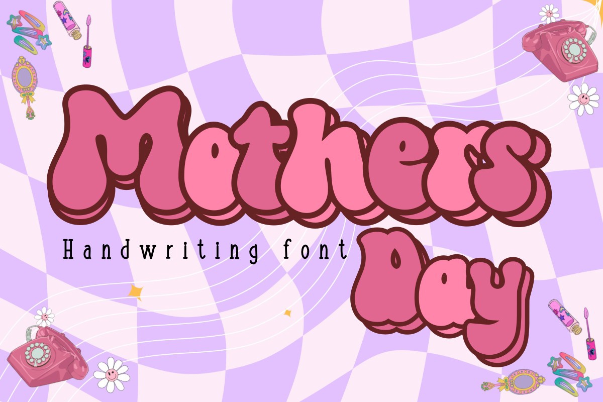 Пример шрифта Mothers Day #1