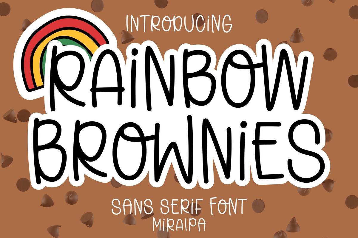 Пример шрифта Rainbow Brownies #1