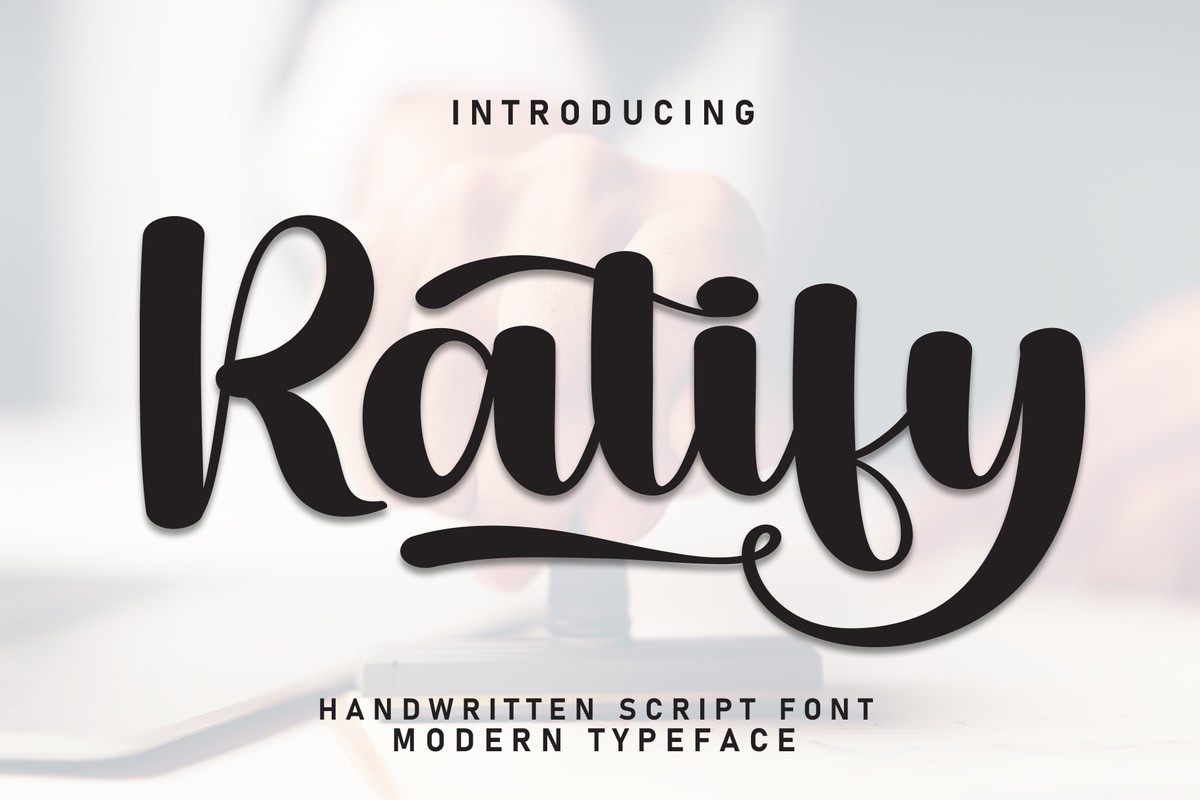 Пример шрифта Ratify #1