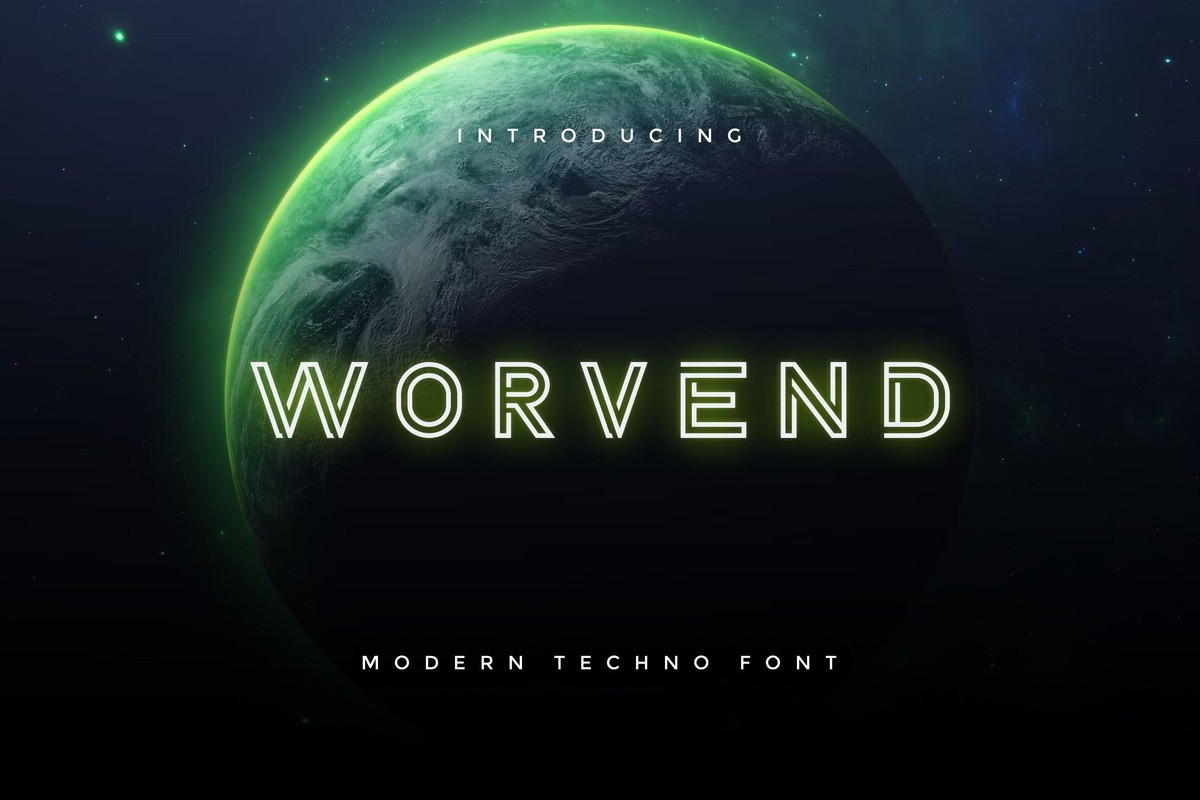 Пример шрифта Worvend #1