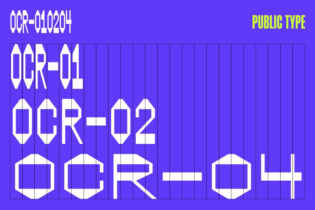 Пример шрифта OCR-010204 #1
