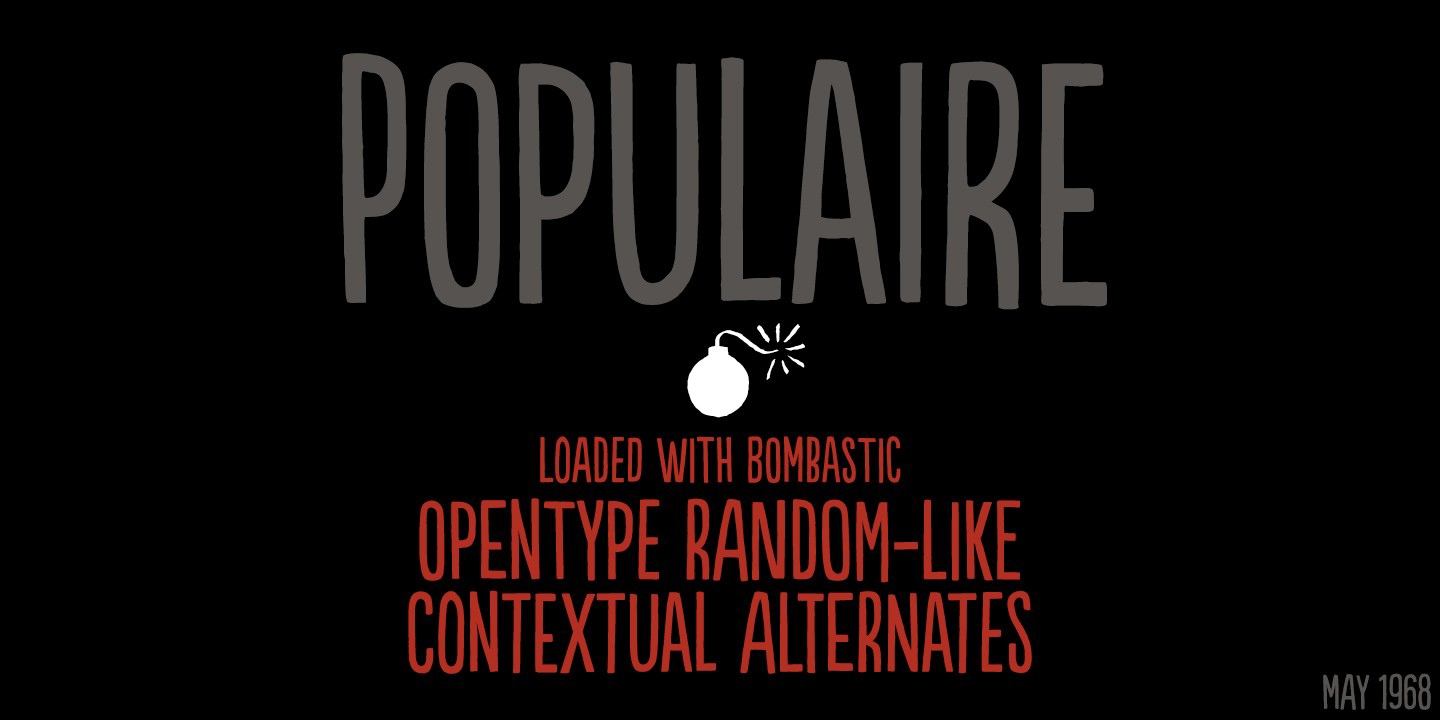Пример шрифта Populaire #1