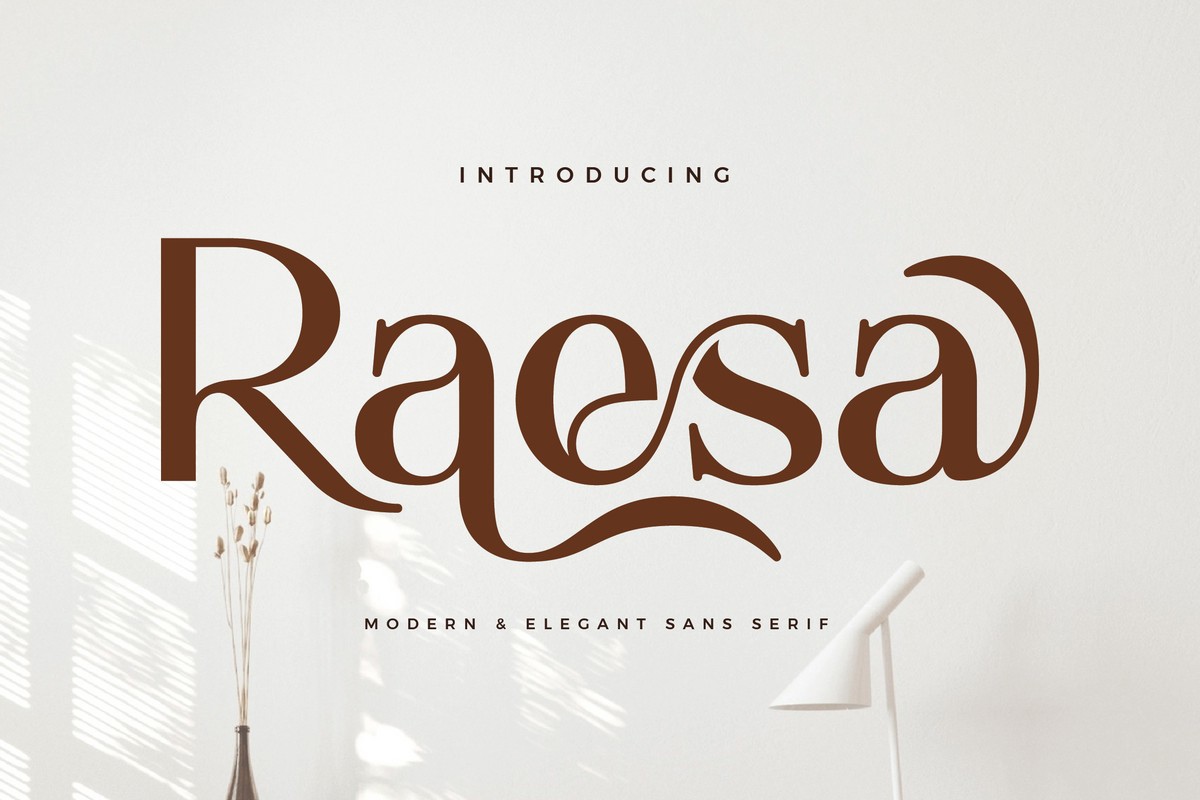 Пример шрифта Raesa #1