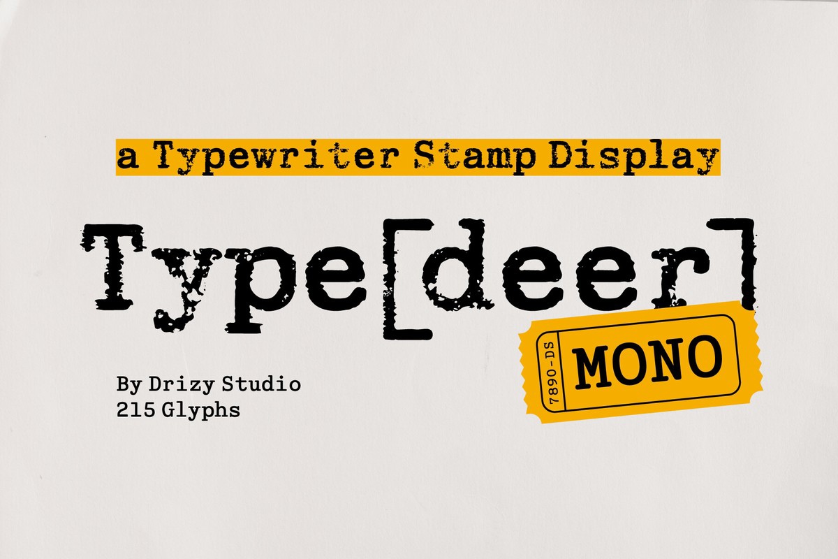 Пример шрифта Typedeer Mono #1