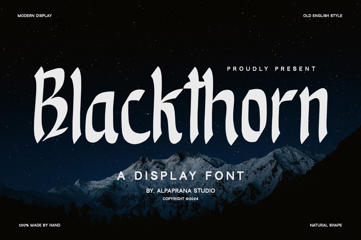 Пример шрифта Blackthorn #1