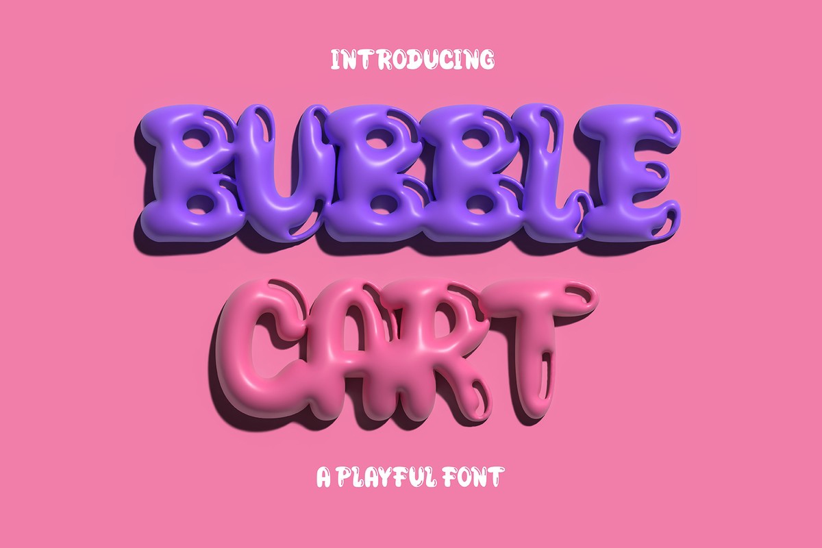 Пример шрифта Bubble Cart #1