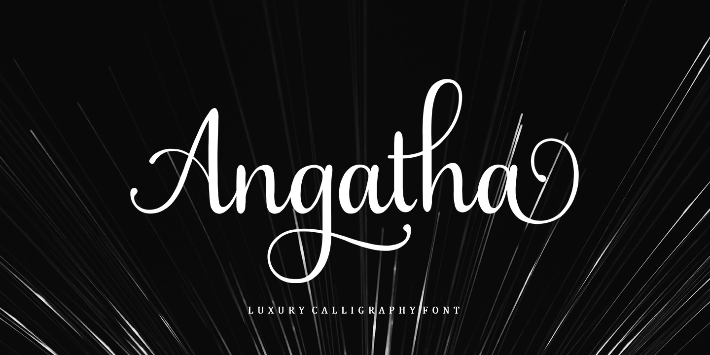 Пример шрифта Angatha #1