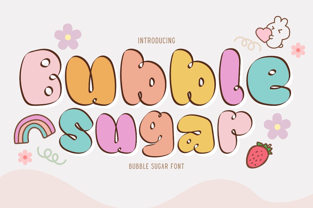 Пример шрифта Bubble Sugar #1