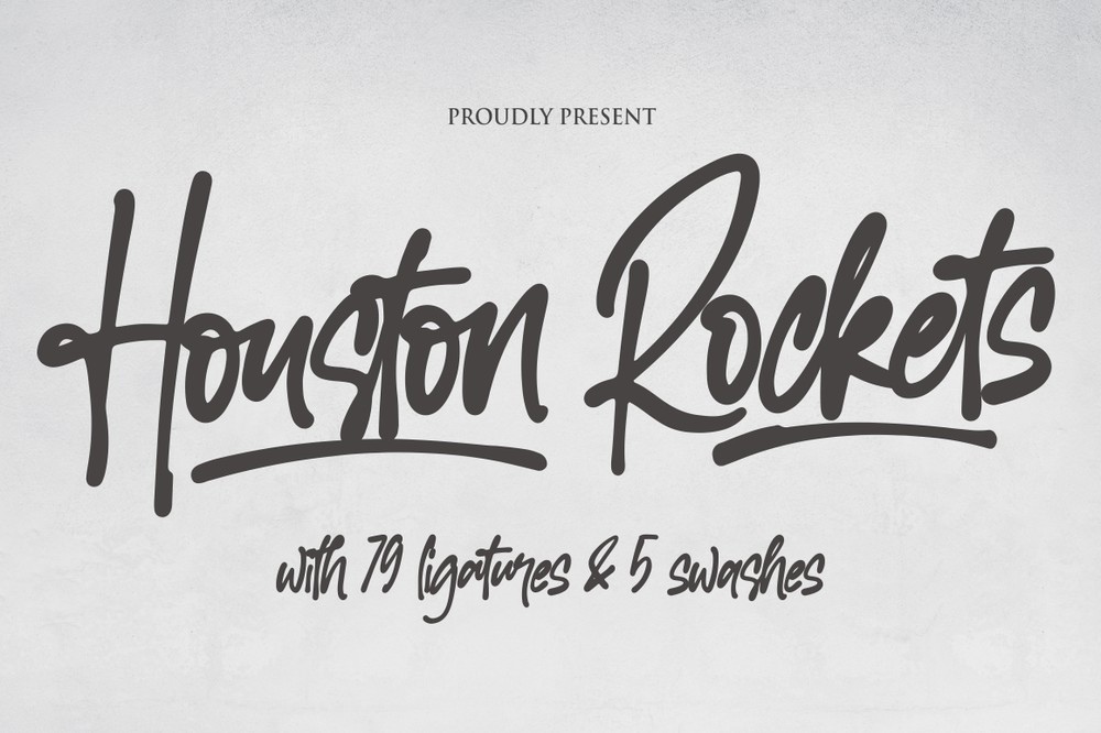 Пример шрифта Houston Rockets #1