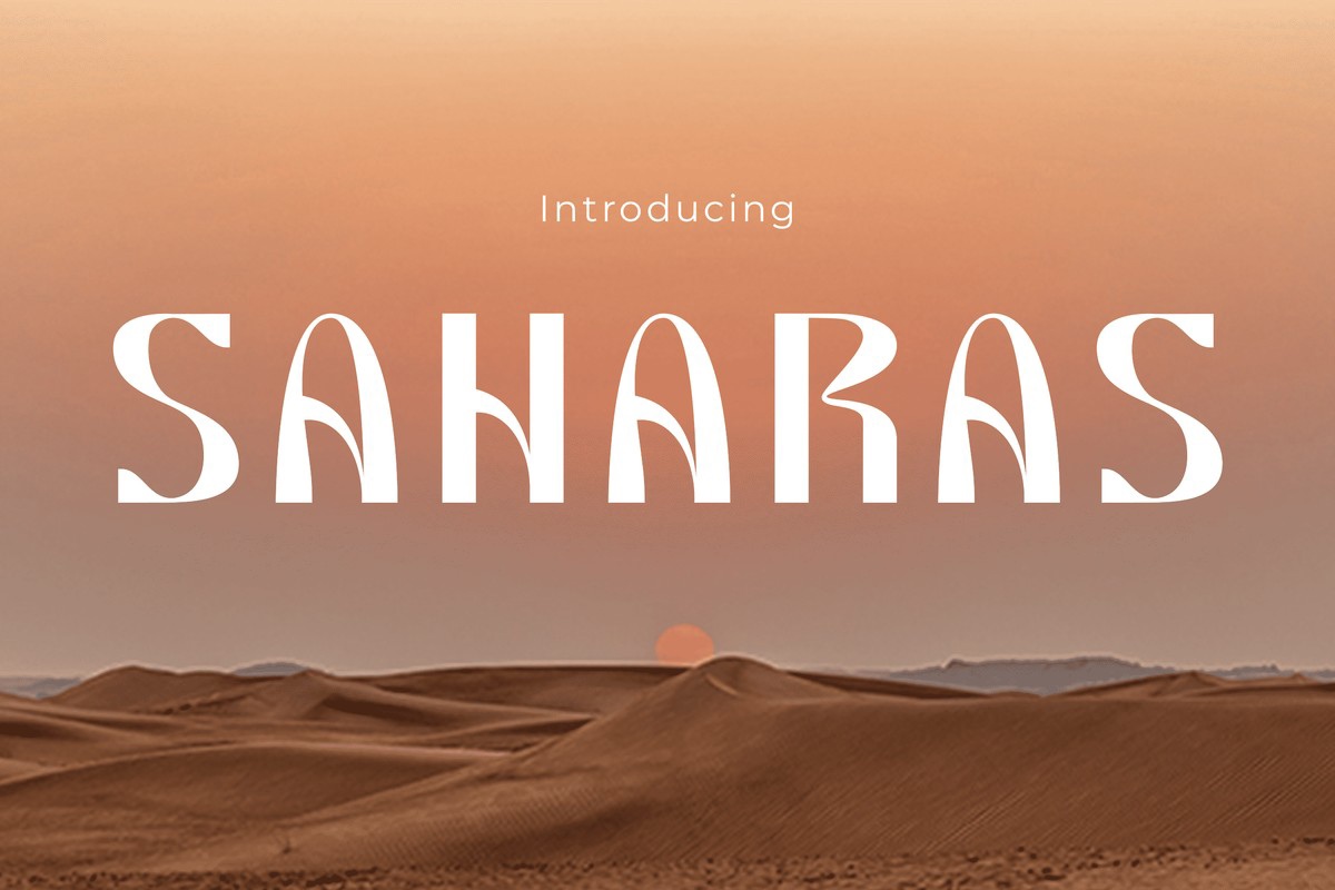 Пример шрифта Saharas #1