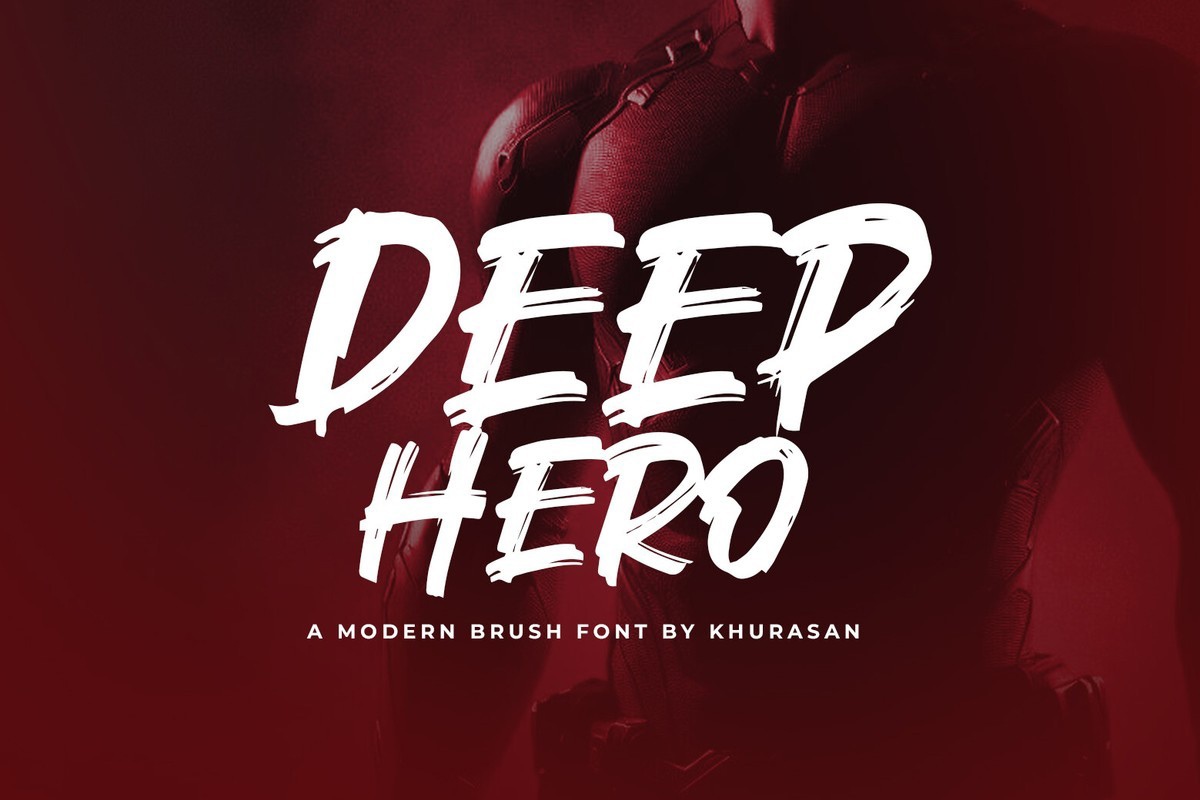 Пример шрифта Deep Hero #1