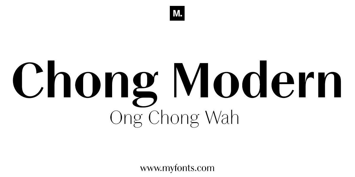 Пример шрифта Chong Modern #1