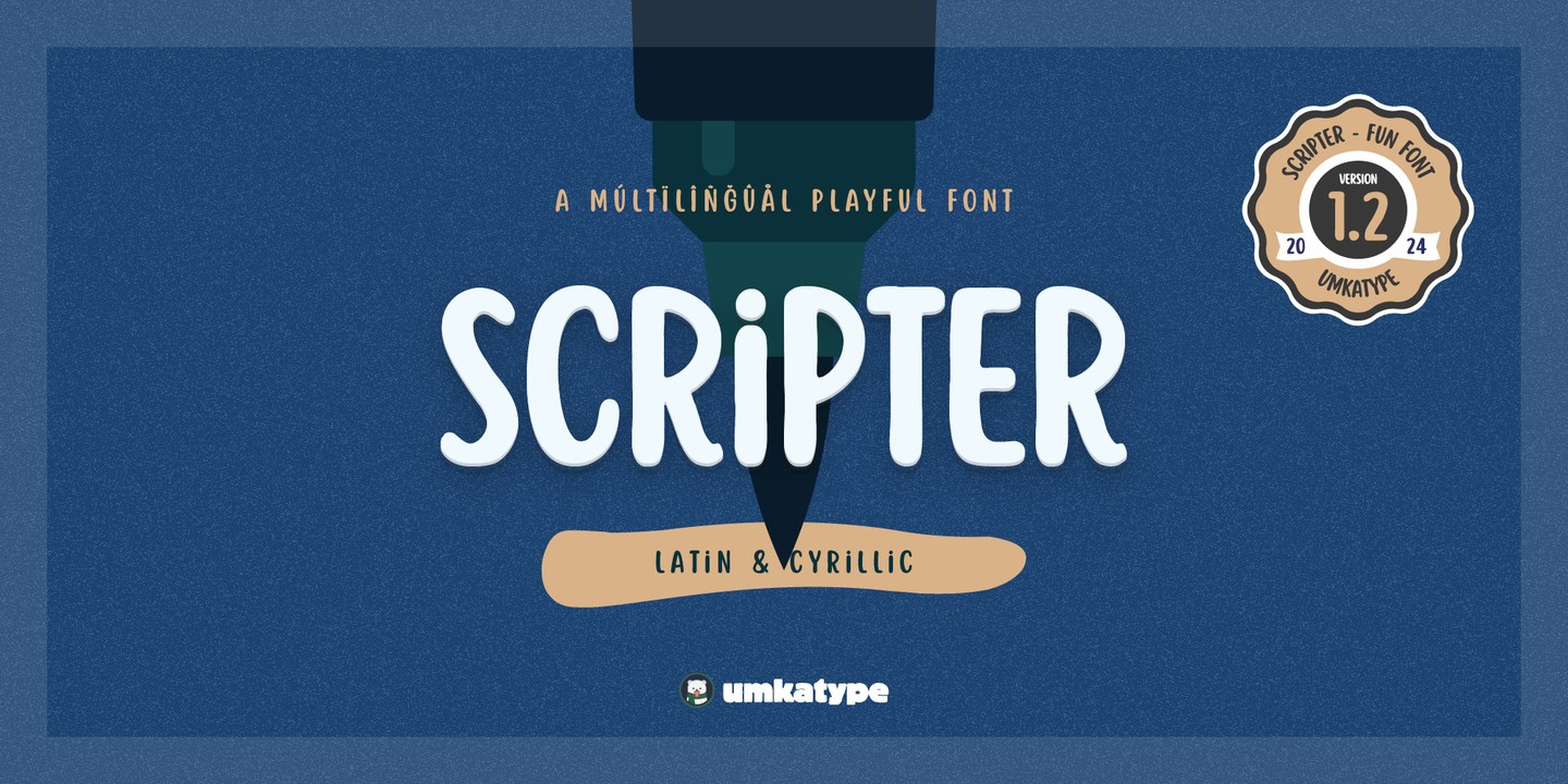 Пример шрифта Scripter #1
