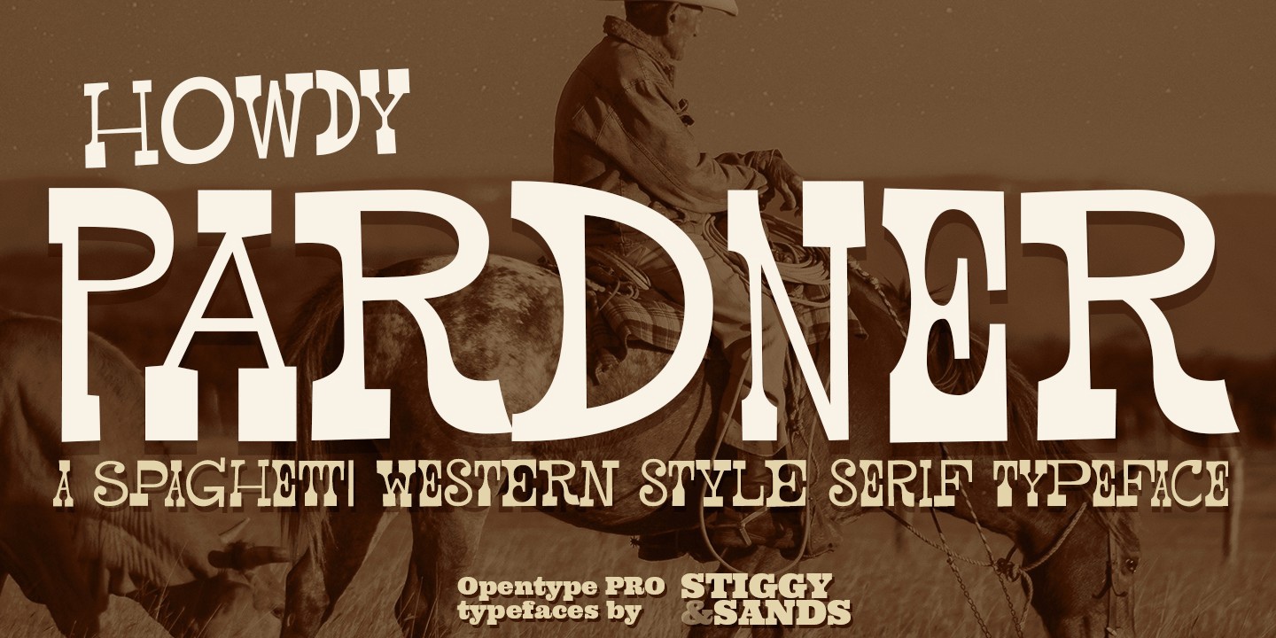 Пример шрифта Pardner #1