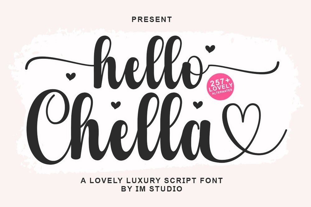 Пример шрифта Hello Chella #1