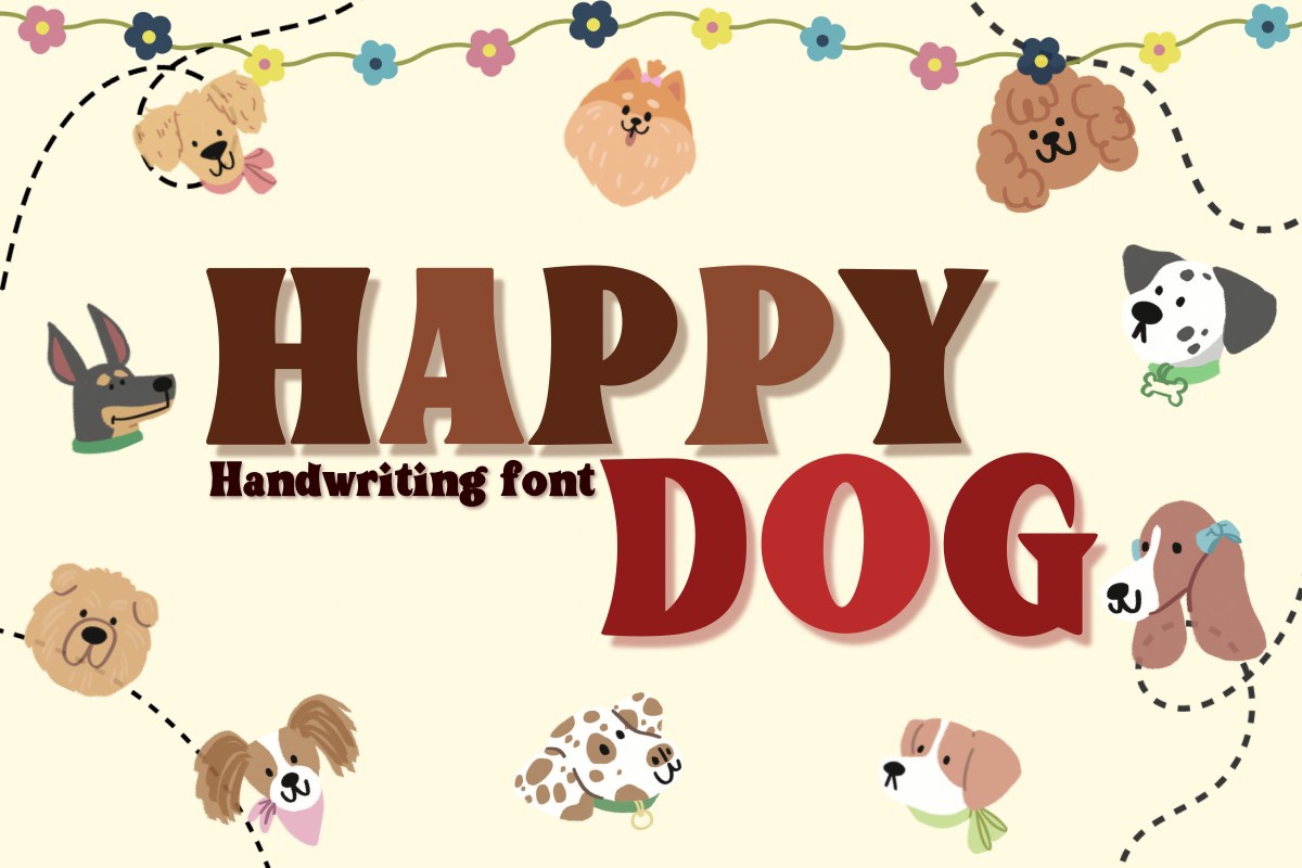 Пример шрифта Happy Dog #1