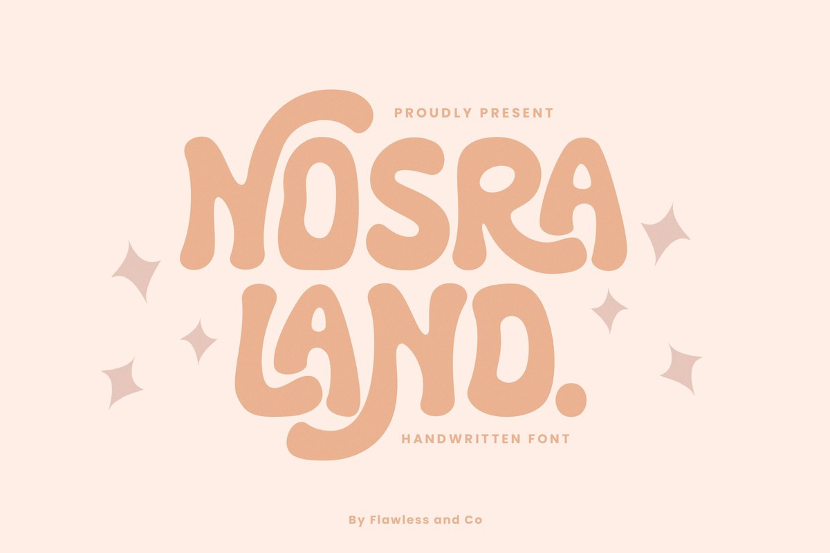 Пример шрифта Nosra Land #1