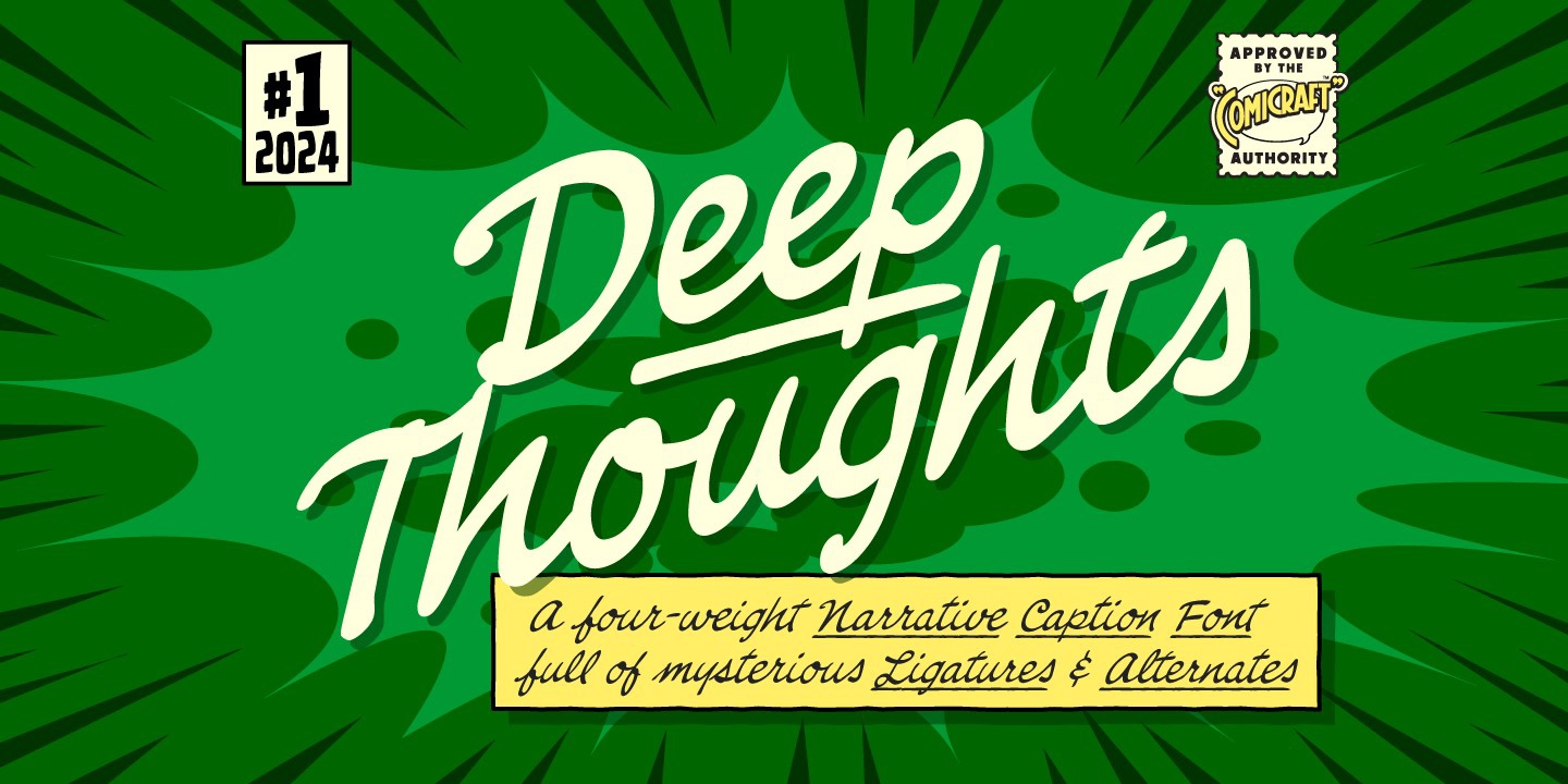 Пример шрифта CC Deep Thoughts #1