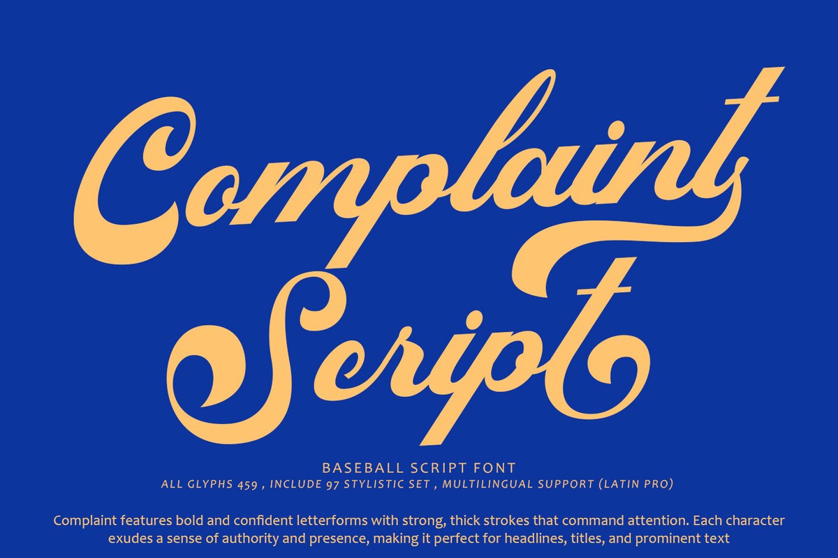 Пример шрифта Complaint #1