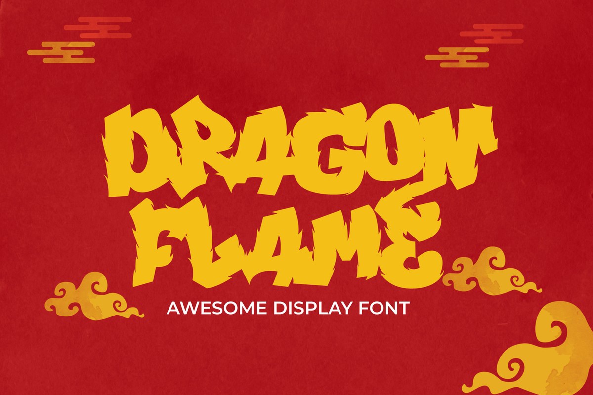 Пример шрифта Dragon Flame #1