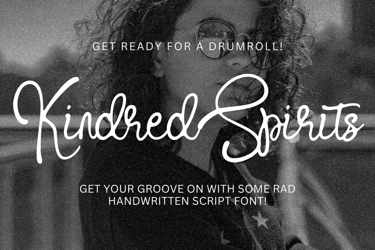 Пример шрифта Kindred Spirits #1