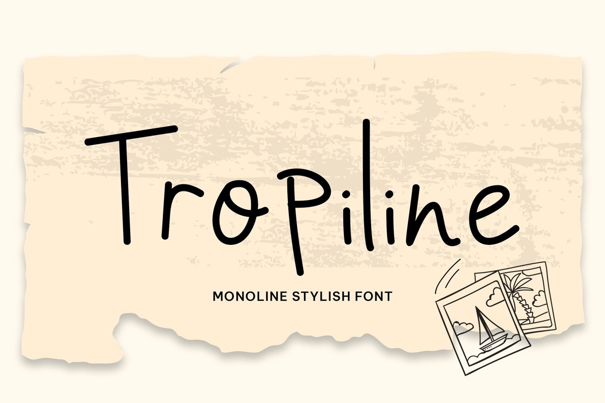 Пример шрифта Tropiline #1
