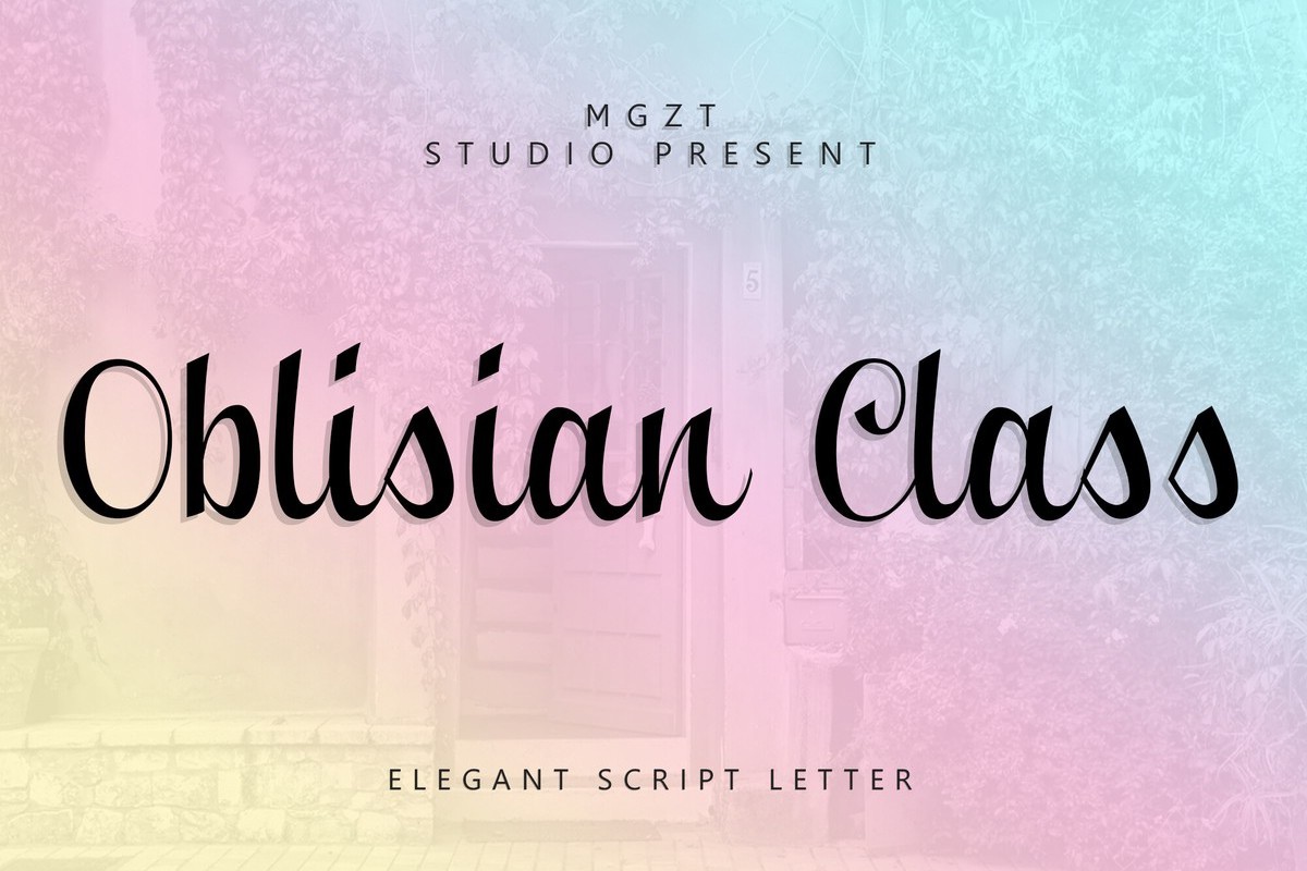 Пример шрифта Oblisian Class #1