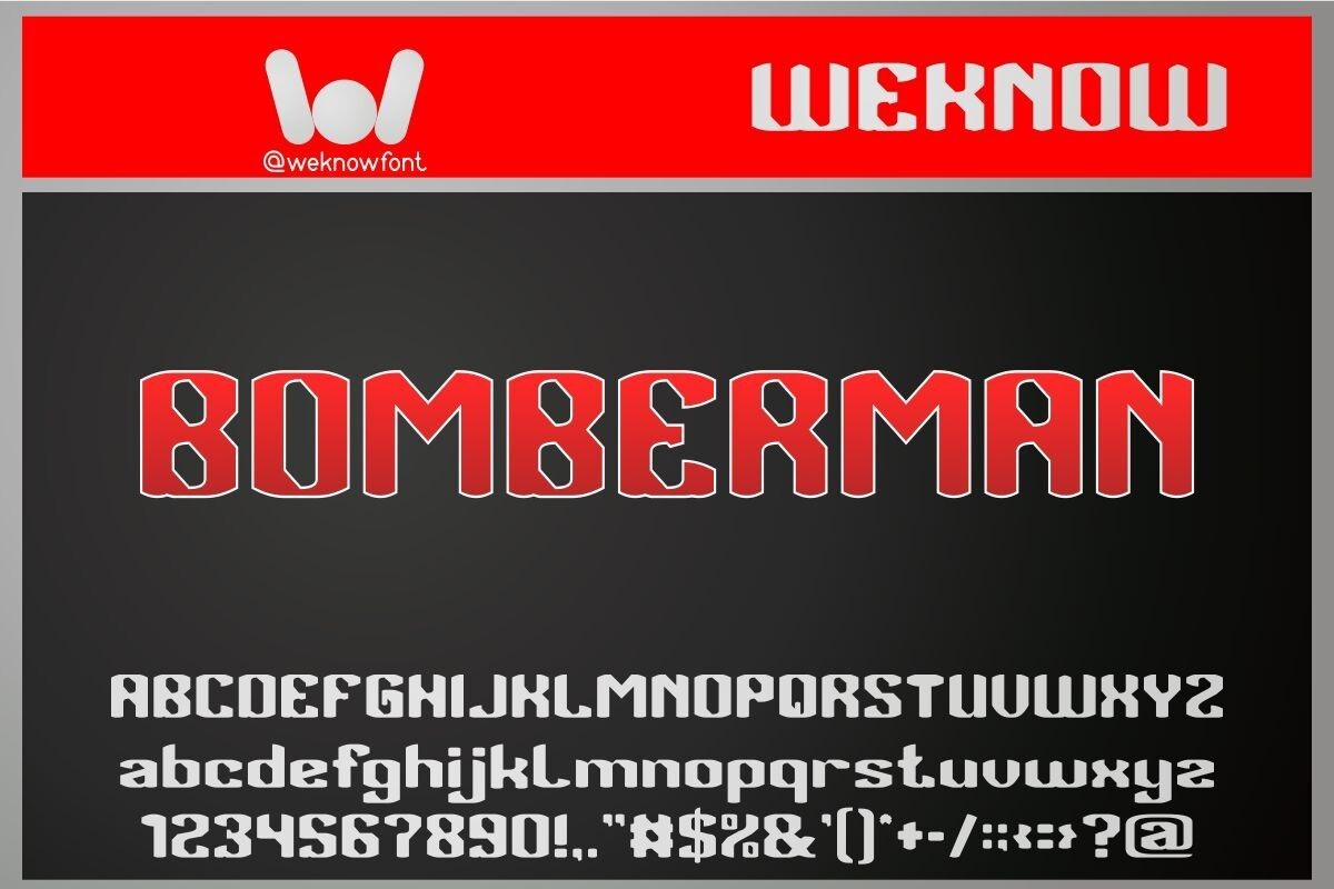 Пример шрифта Bomberman #1