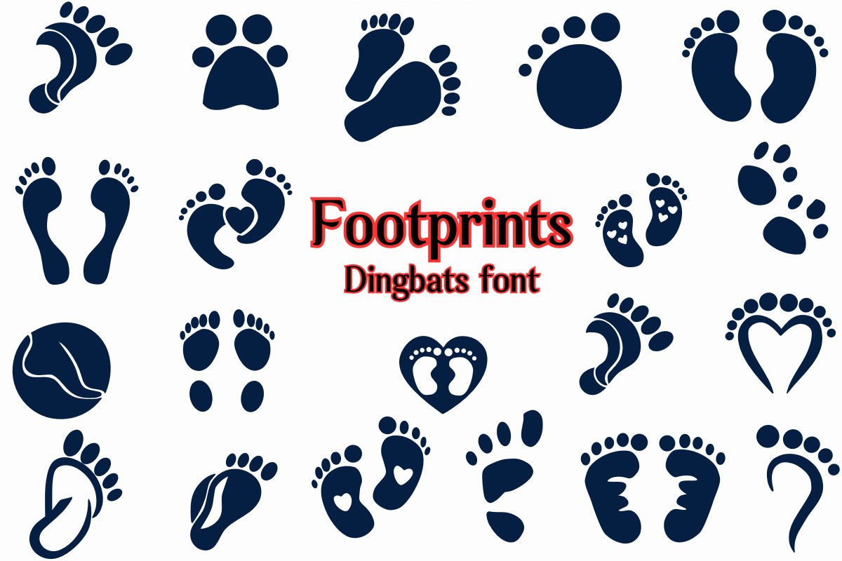 Пример шрифта Footprints #1