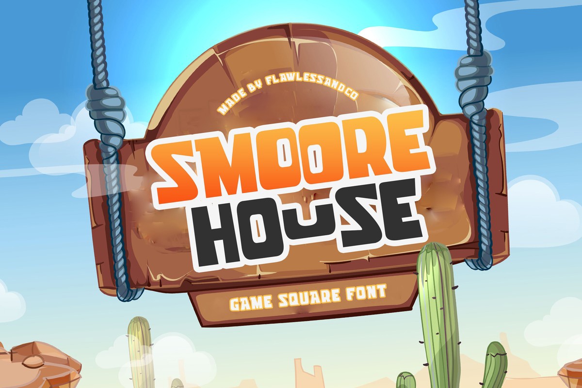 Пример шрифта Smoore House #1