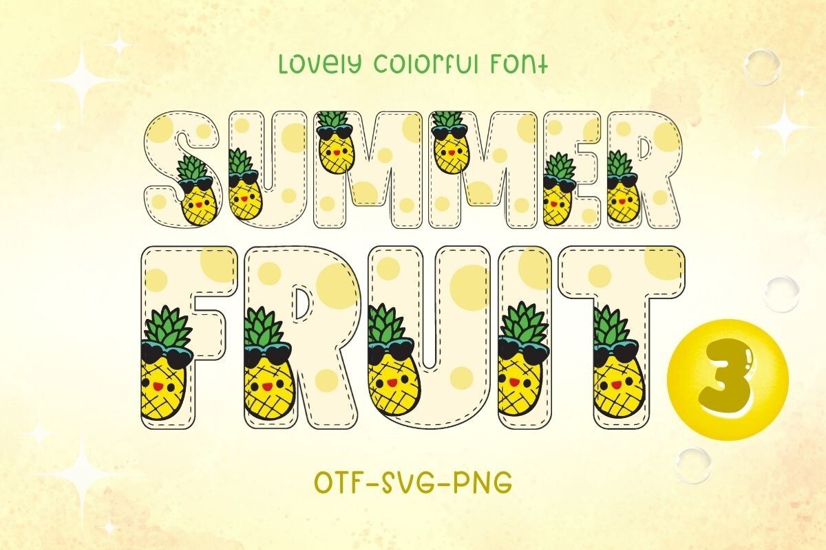 Пример шрифта Summer Fruit 3 #1