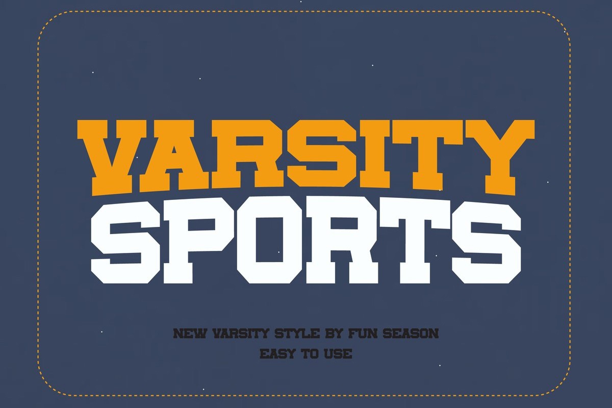 Пример шрифта Varsity Sports #1