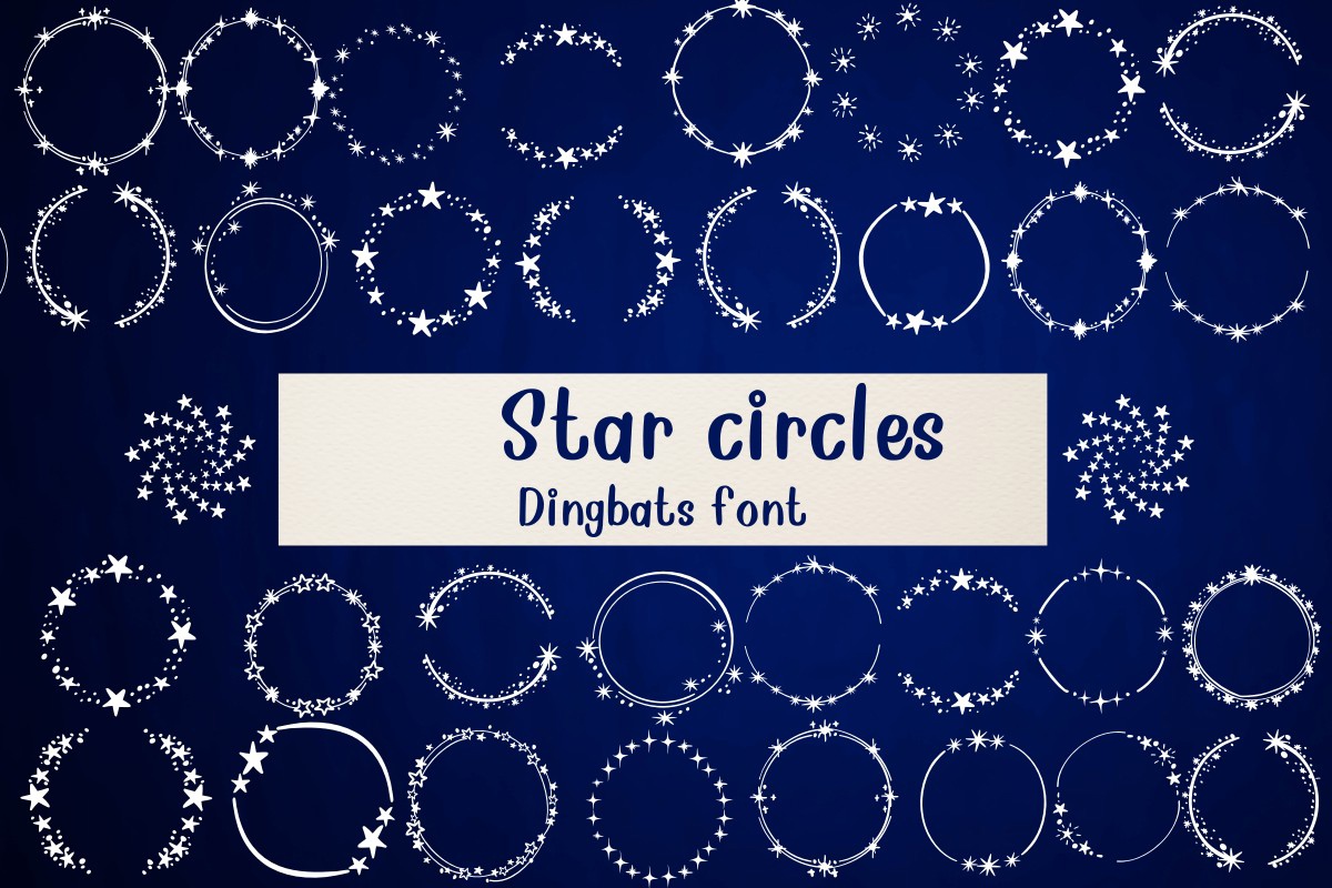 Пример шрифта Star Circles #1