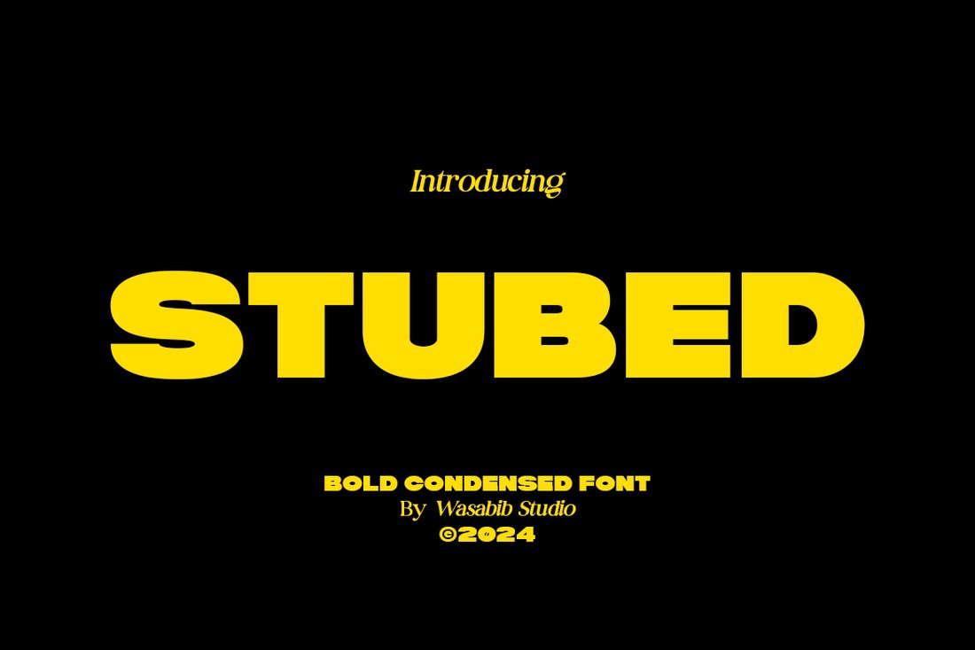 Пример шрифта WS Stubed #1