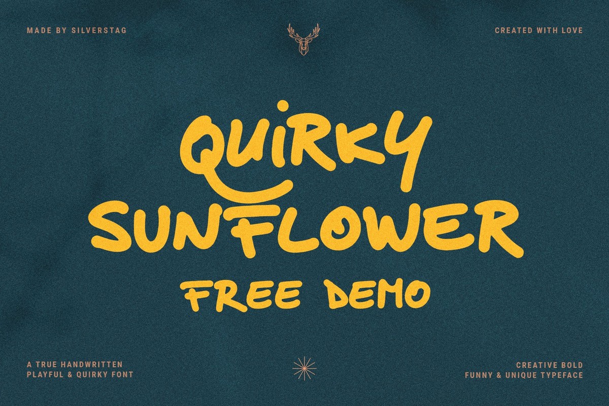 Пример шрифта Quirky Sunflower #1