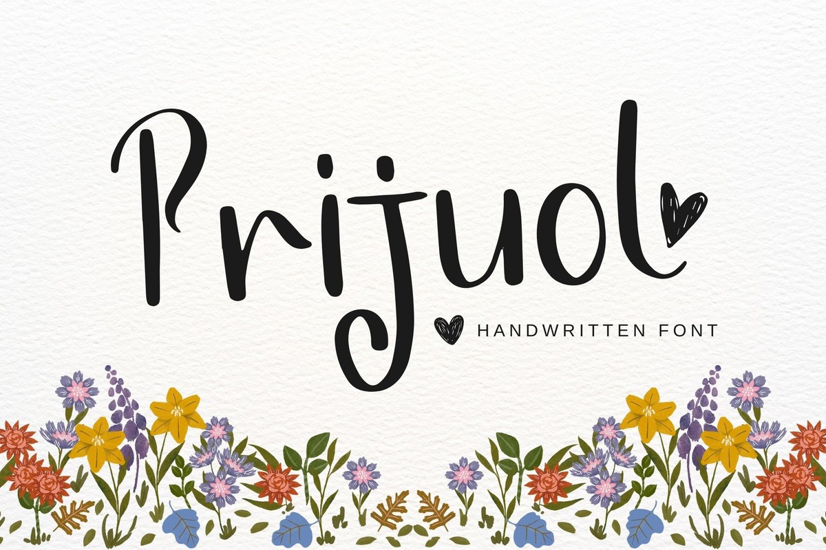 Пример шрифта Prijuol #1