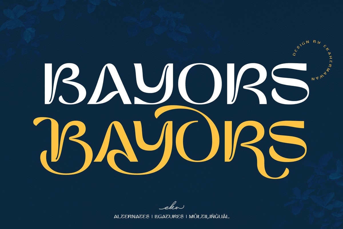 Пример шрифта Bayors #1