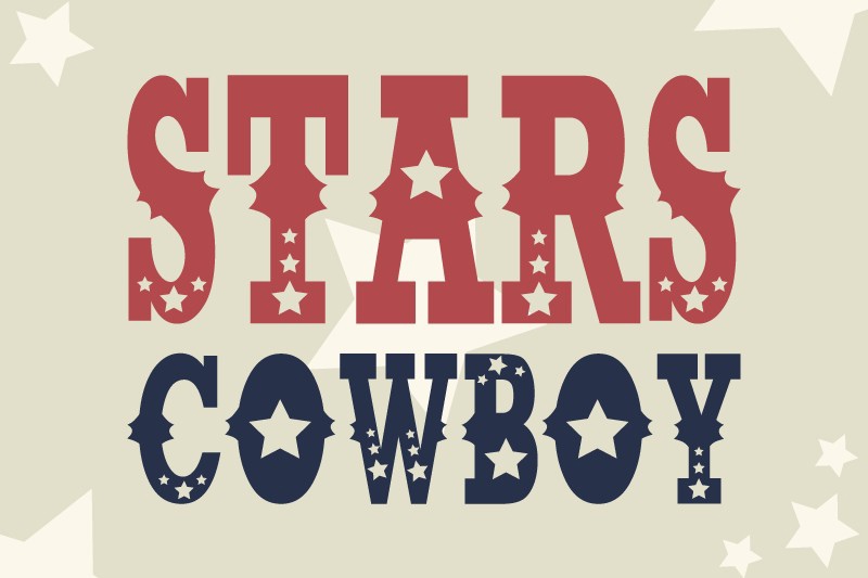 Пример шрифта Stars Cowboy #1