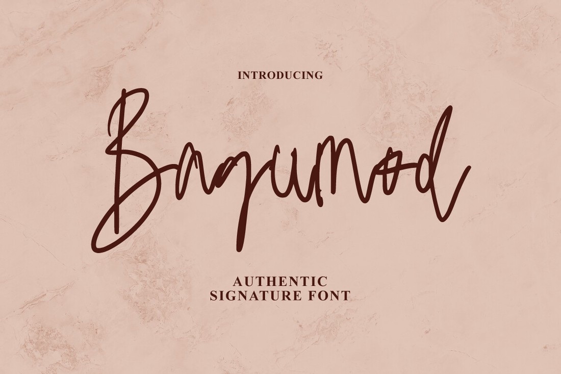 Пример шрифта Bagumod Signature #1