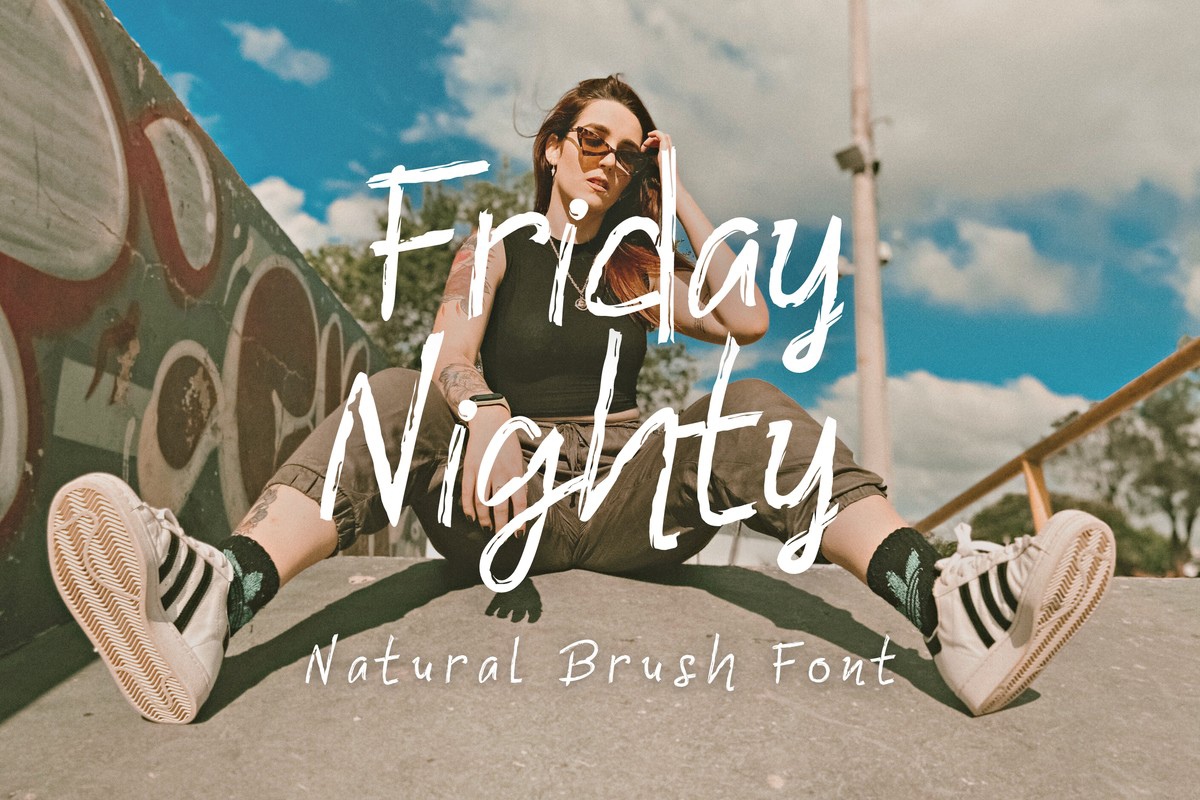 Пример шрифта Friday Nighty #1