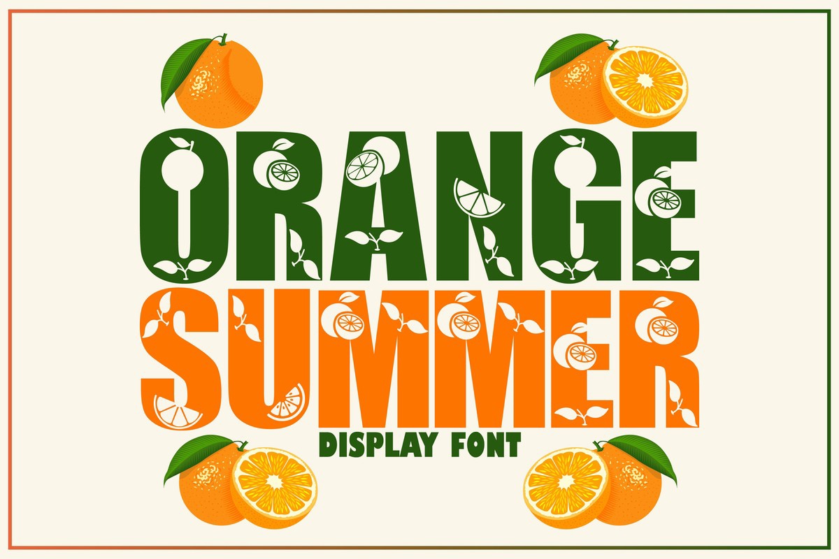 Пример шрифта Orange Summer #1