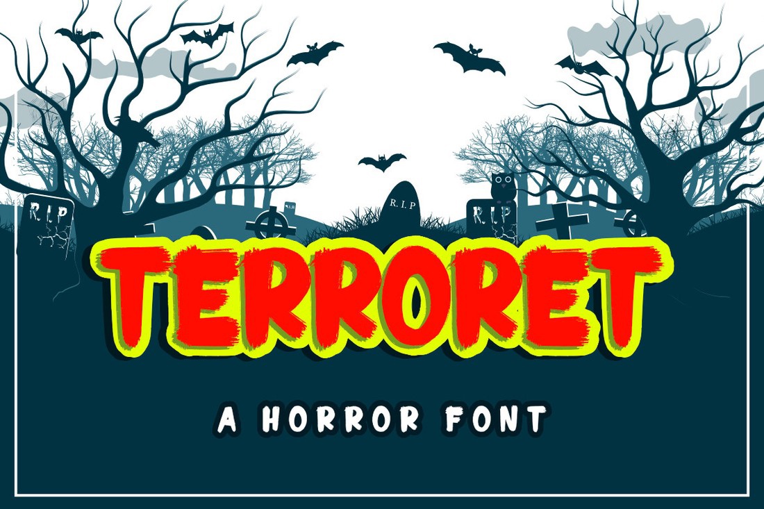 Пример шрифта Terroret #1