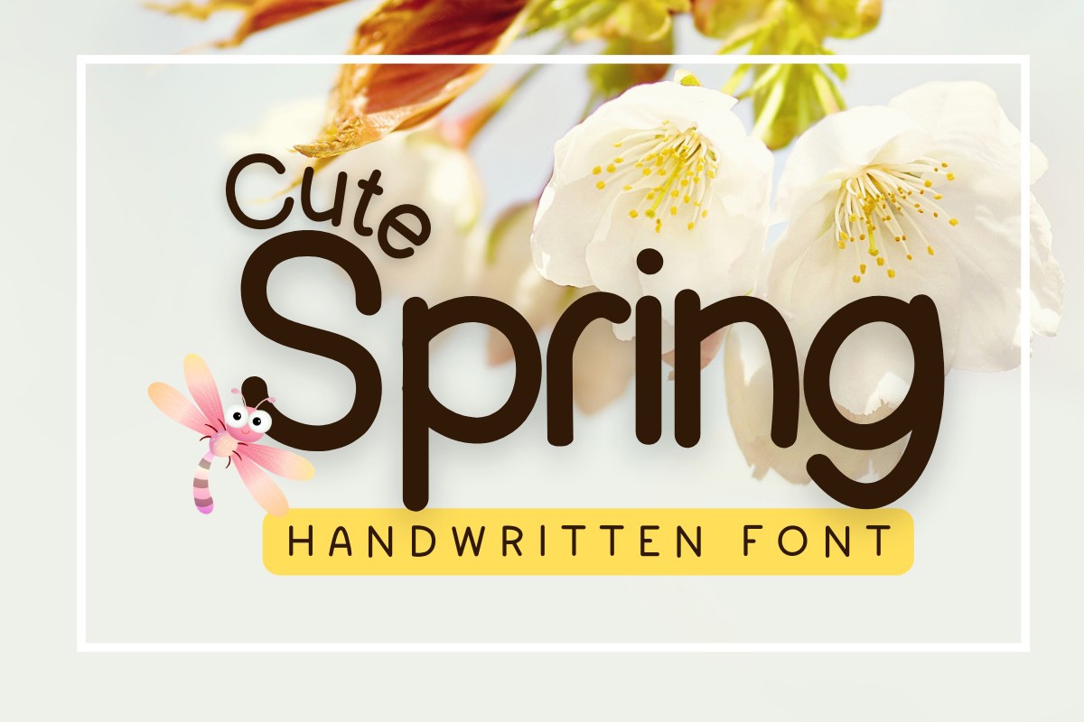 Пример шрифта Cute Spring #1