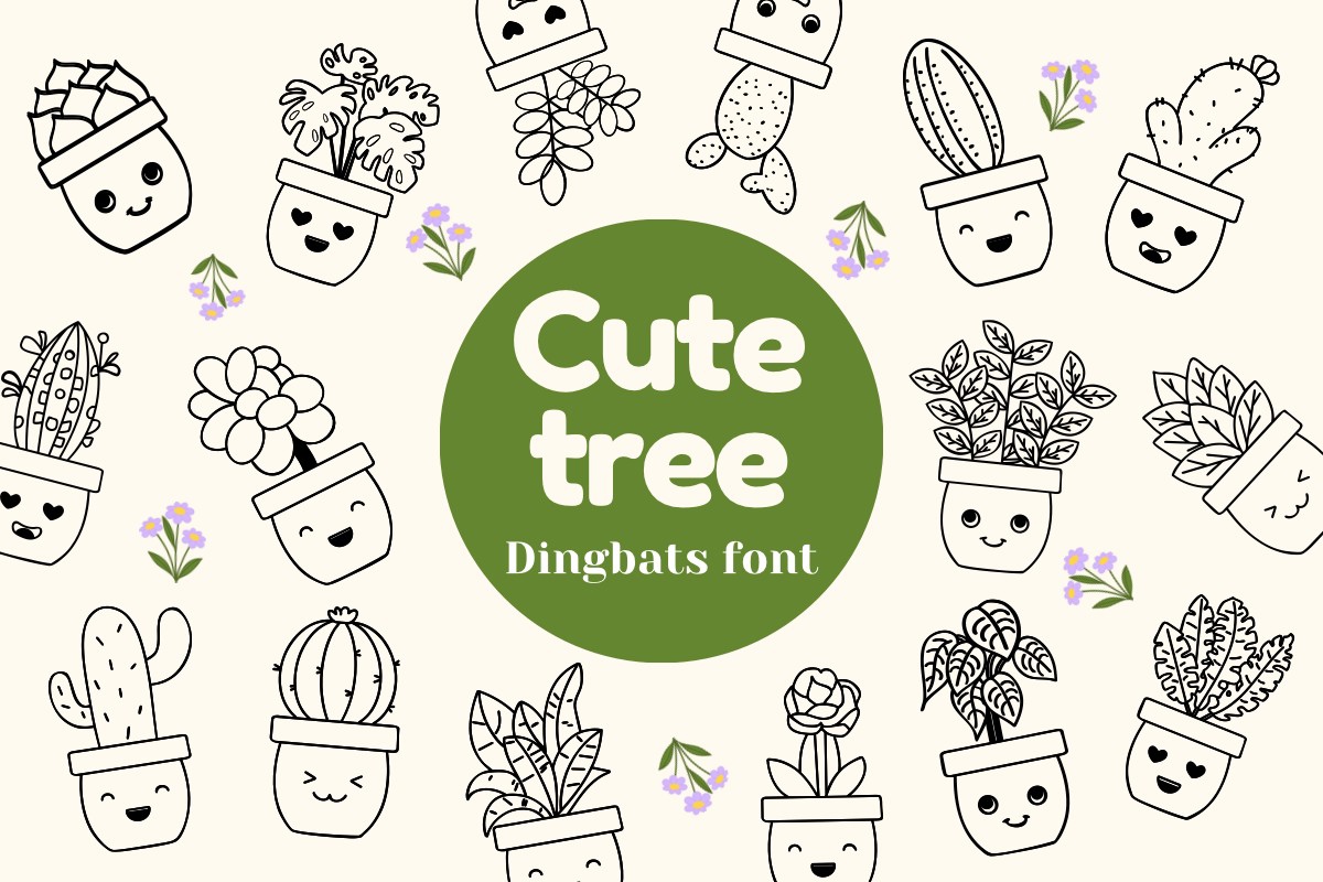 Пример шрифта Cute Tree #1