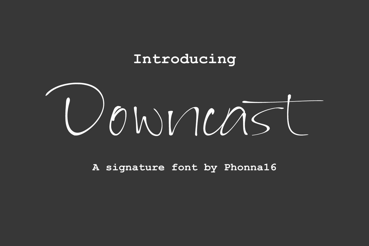 Пример шрифта Downcast #1