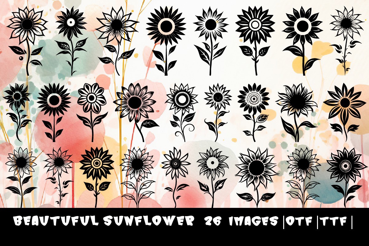 Пример шрифта Beautiful Sunflower #1